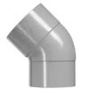 Martens PVC bocht 45° grijs 1x mof 40 mm