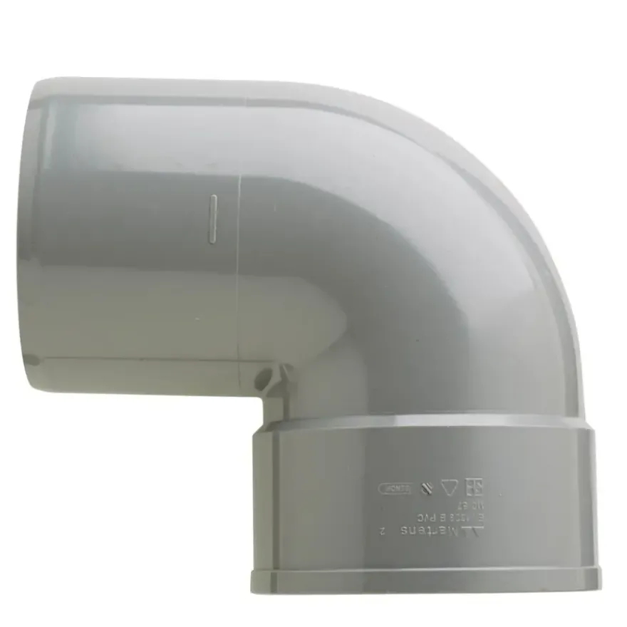 Martens PVC bocht 90° grijs 1x mof 125 mm