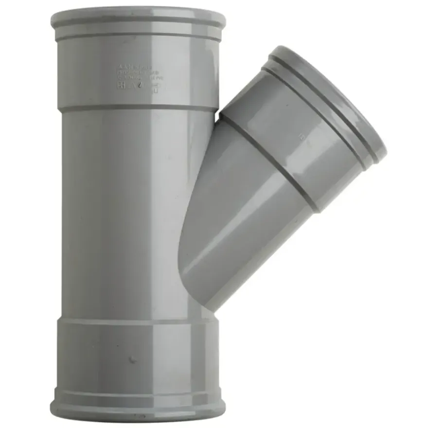Martens PVC T-stuk 45° 3x manchet 125x110 mm