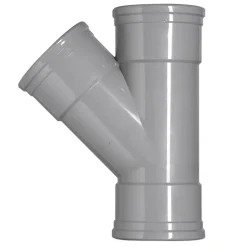 Martens PVC T-stuk 45° 2x manchet 125x125 mm