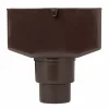 Martens vergaarbak met overloop bruin 80x100 mm
