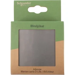 Merten D-Life blindplaat edelstaal