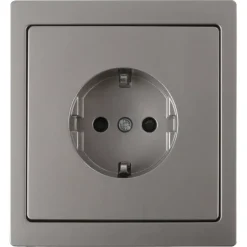 Merten D-Life Inbouw Stopcontact Enkel RA RVS