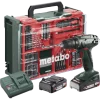 Metabo 18V accuboormachine BS18 incl. 2 accu's 2.0Ah + lader en accessoire-set in koffer