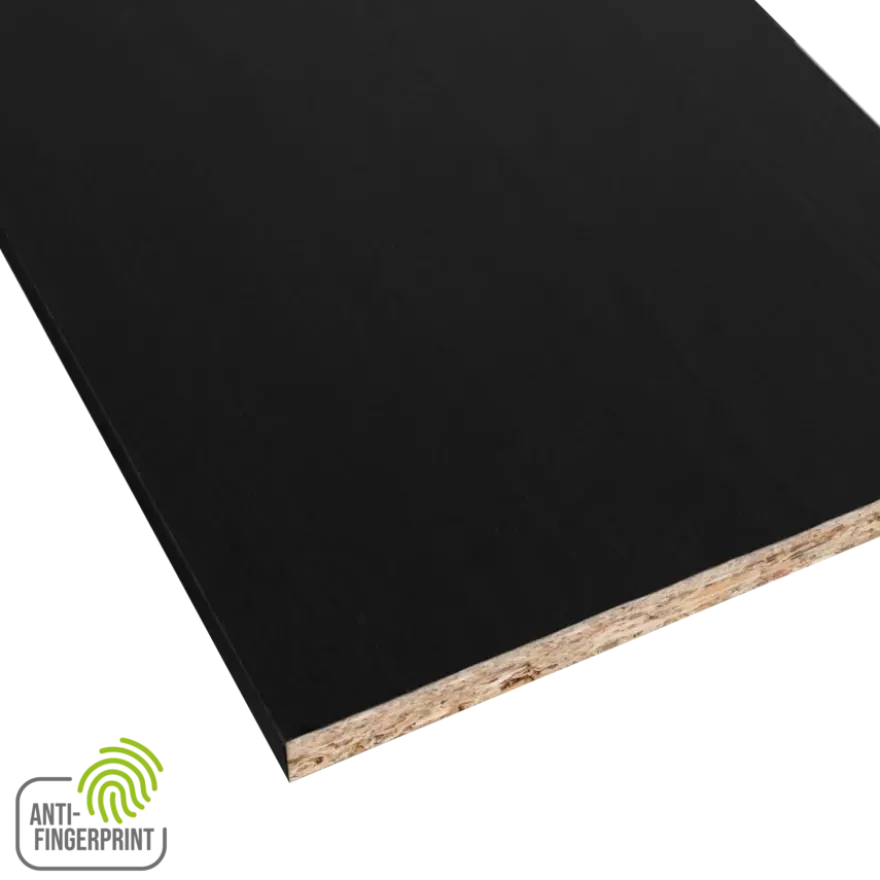 Meubelpaneel antraciet essen ABS fingerprint proof 240x60 cm 18 mm