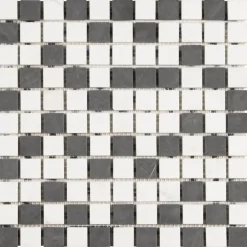 Mozaiek Wit/Zwart/Grijs 30X30CM 4 stuks