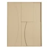Muurdecoratie beige FSC 100% - l70xb90xh2,5cm