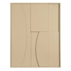 Muurdecoratie beige FSC 100% - l70xb90xh2,5cm
