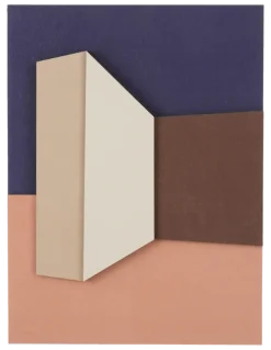 Muurdecoratie blauw - l30xb2xh40cm