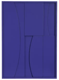 Muurdecoratie donker blauw FSC 100% - l50xb70xh2,5cm