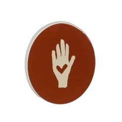 Muurdecoratie hand roze - l11,5xb10xh1,5cm