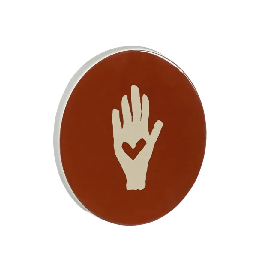 Muurdecoratie hand roze - l11,5xb10xh1,5cm