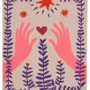 muurdecoratie hand roze FSC Mix - l40xb50xh3cm