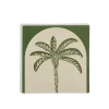 Muurdecoratie palmboom groen - l12xb12xh1,5cm
