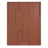 Muurdecoratie rood FSC 100% - l70xb90xh2,5cm