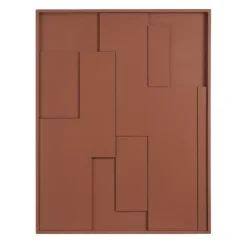 Muurdecoratie rood FSC 100% - l70xb90xh2,5cm
