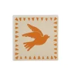 Muurdecoratie vogel geel - l12xb12xh1,5cm
