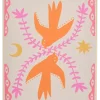 Muurdecoratie vogel oranje FSC Mix - l40xb50xh3cm