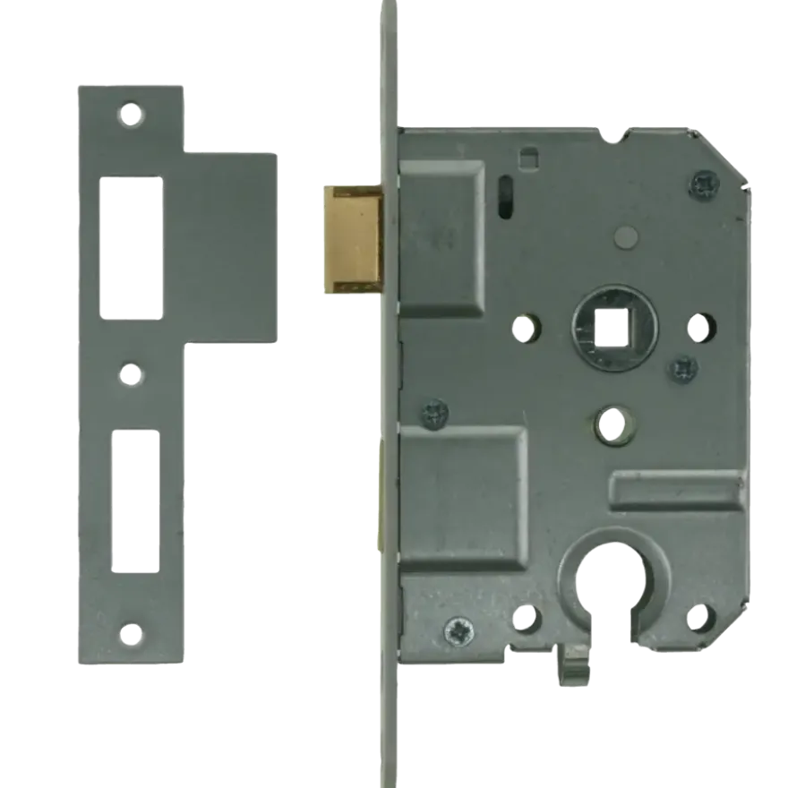 NEMEF 1200 serie insteekcilinderslot binnendeur met wit gelakte voorplaat Doorn 50mm PC 55mm