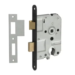 Nemef 1200 serie insteekslot cilinderslot met zwarte voorplaat Doorn 50mm PC55mm