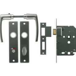 NEMEF 1200 serie slotset badkamerslot/wc-slot inclusief beslag Doorn 50mm PC 63mm