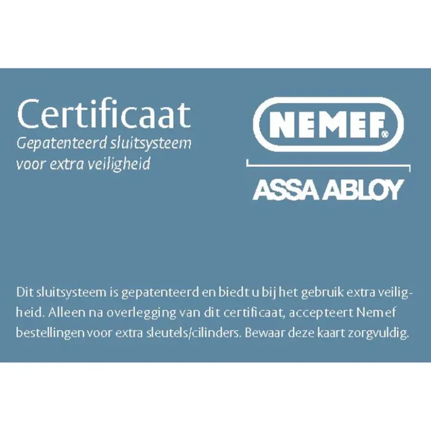 NEMEF veiligheidscilinder NF3+ 30/30 mm SKG 3-sterren gelijksluitend (3 stuks)