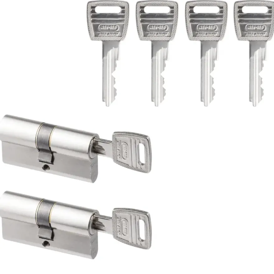 NEMEF veiligheidscilinder NF2 30/30 mm SKG 2-sterren gelijksluitend (2 stuks)