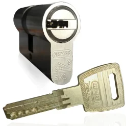 Nemef veiligheidscilinder NF4 met keersleutel 30/30 mm SKG 3-sterren gelijksluitend (2 stuks)