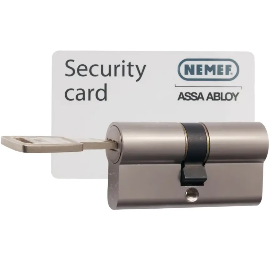 Nemef veiligheidscilinder NF4 met keersleutel 30/30 mm SKG 3-sterren