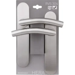 Novidade deurkrukset Hera ovaal blind schild RVS