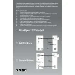 Novidade deurkrukset Hera ovaal blind schild RVS