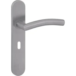 Novidade deurkrukset Hera ovaal schild met sleutelgat 56 mm RVS