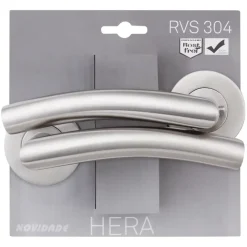 Novidade deurkrukset Hera rond rozet RVS