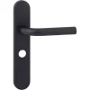 Novidade deurkrukset Parijs ovaal schild met vrij-bezet sluiting 63/8 mm zwart RVS