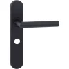 Novidade deurkrukset Porto ovaal schild met vrij-bezet sluiting 63/8 mm zwart RVS