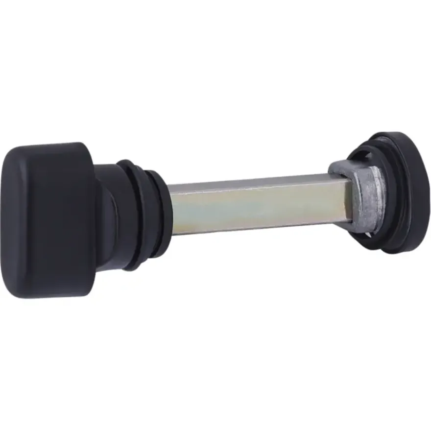 Novidade deurkrukset Wenen recht schild met vrij-bezet sluiting 63/8 mm zwart RVS
