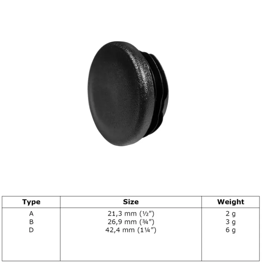 Novidade steigerbuis afdekdop zwart ø 27 mm