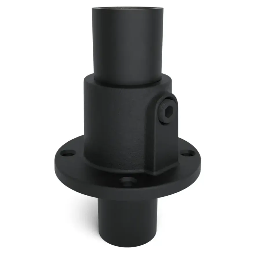 Novidade steigerbuis koppelstuk voetplaat zwart ø 21 mm