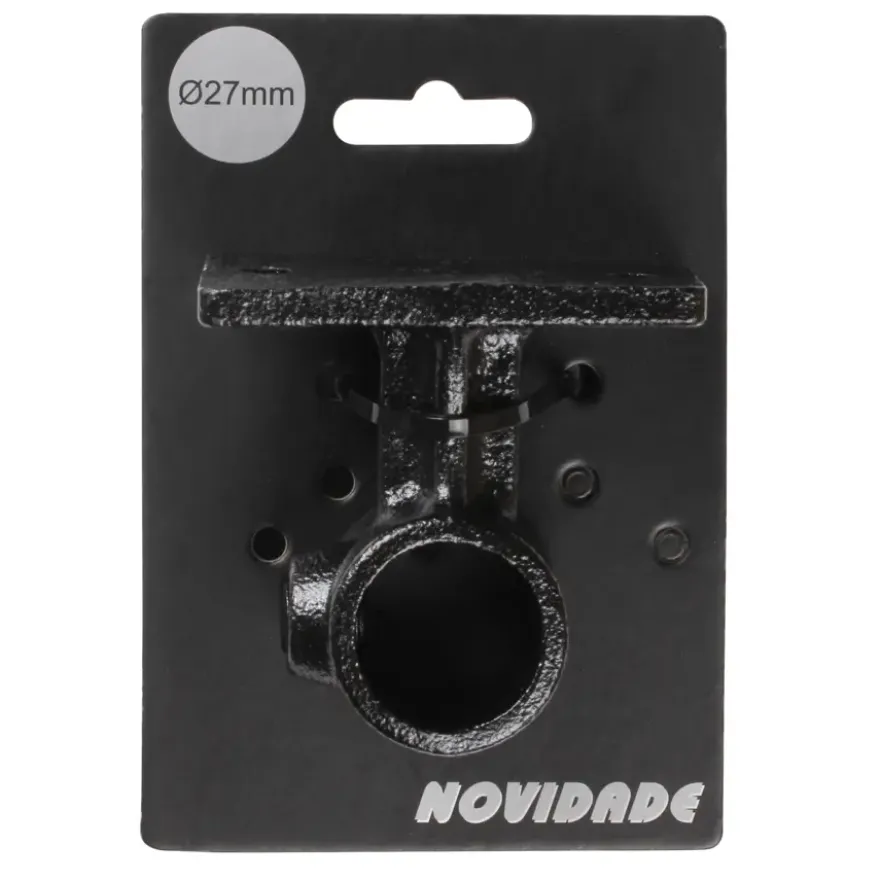 Novidade steigerbuis koppelstuk leuningdrager zwart ø 27 mm