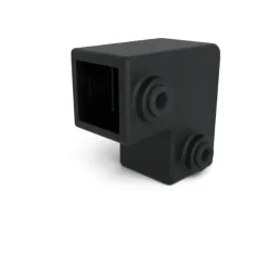 Novidade steigerbuis koppelstuk vierkant kniestuk zwart ΓΈ 25 mm