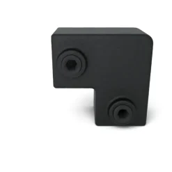 Novidade steigerbuis koppelstuk vierkant kniestuk zwart ø 25 mm