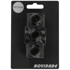 Novidade steigerbuis koppelstuk kruisstuk zwart ø 21 mm