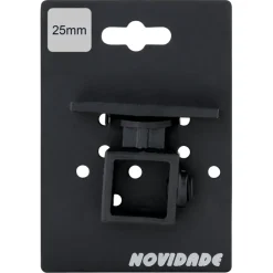 Novidade steigerbuis koppelstuk vierkant leuningdrager zwart ø 25 mm