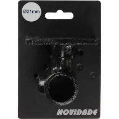 Novidade steigerbuis koppelstuk leuningdrager zwart ø 21 mm