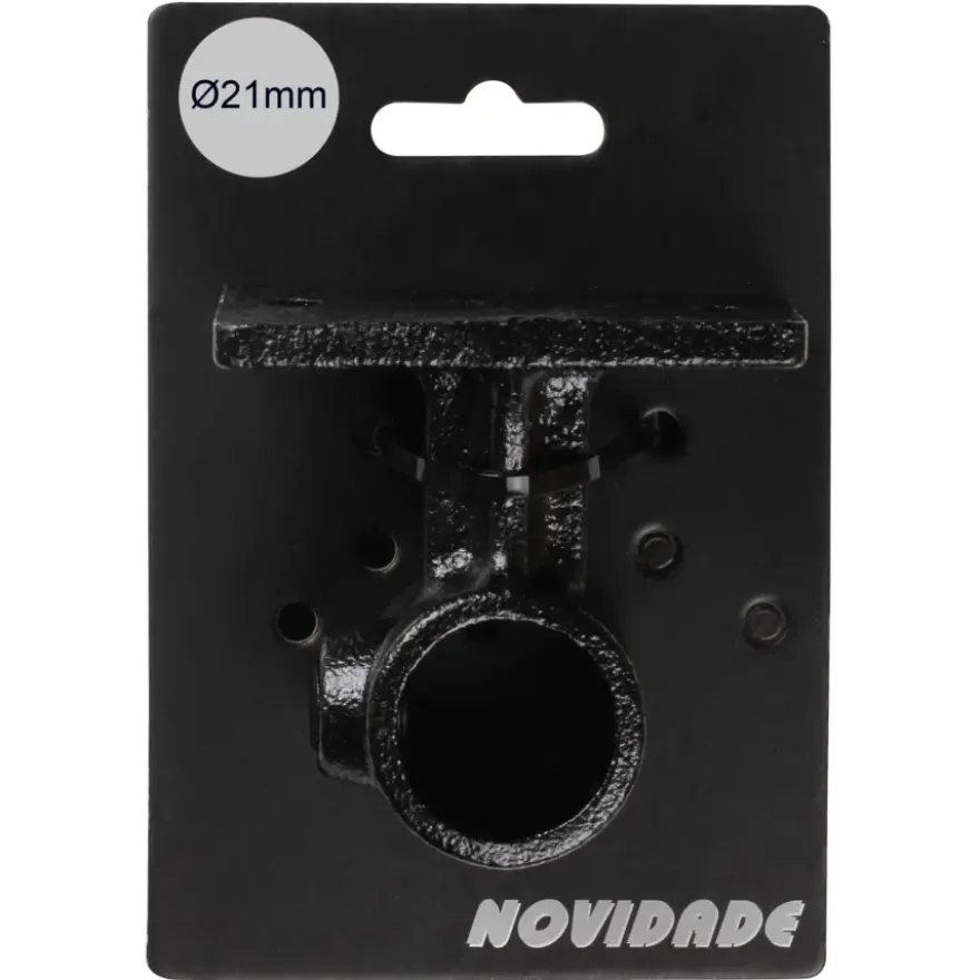 Novidade steigerbuis koppelstuk leuningdrager zwart ø 21 mm