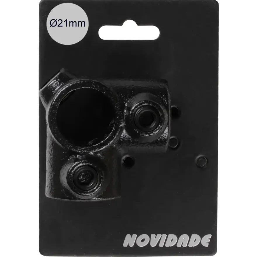 Novidade steigerbuis koppelstuk hoekstuk zwart ø 21 mm