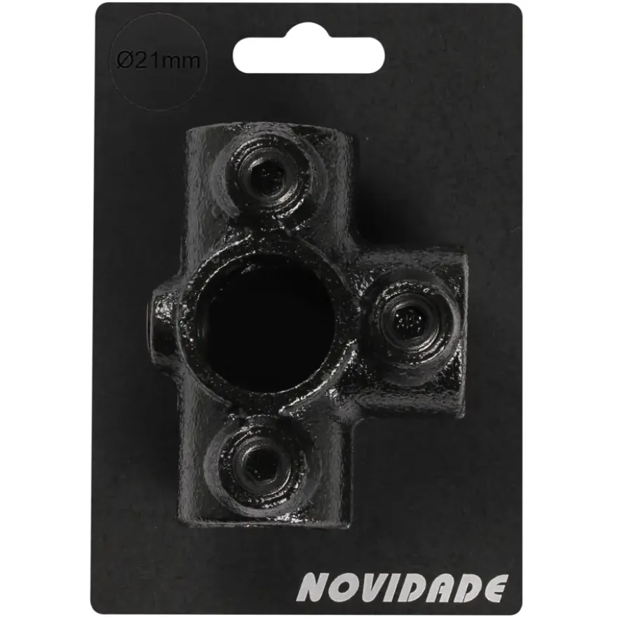 Novidade steigerbuis koppelstuk t-stuk zwart ø 21 mm