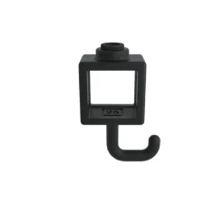 Novidade steigerbuis koppelstuk vierkant haak zwart ø 25 mm