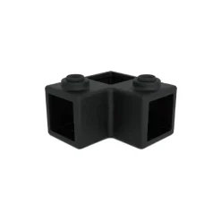 Novidade steigerbuis koppelstuk vierkant hoekstuk zwart ΓΈ 25 mm