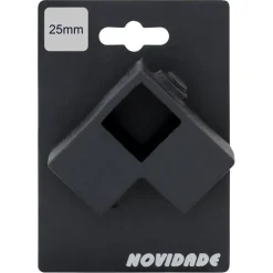 Novidade steigerbuis koppelstuk vierkant hoekstuk zwart ø 25 mm